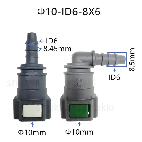 10mm ID6 자동 플라스틱 연료 라인 퀵 커넥터 푸조 및 시트로엥 용 가솔린 필터 연료 필터 2 개 많이