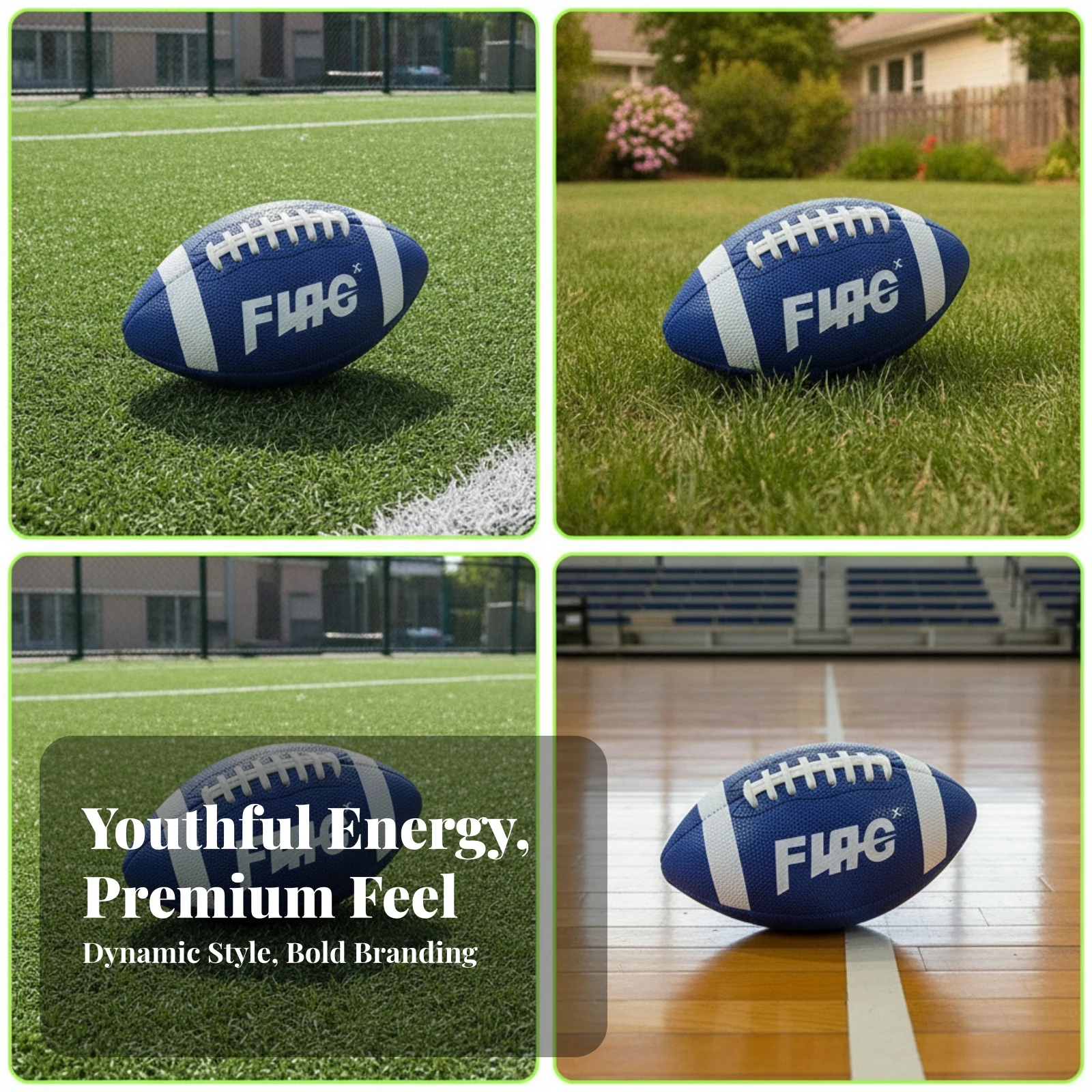 Size 4 Football Long-Lasting Sports Equipment Composite Leather Flag Football Ball Deep-Pebbled Surface
