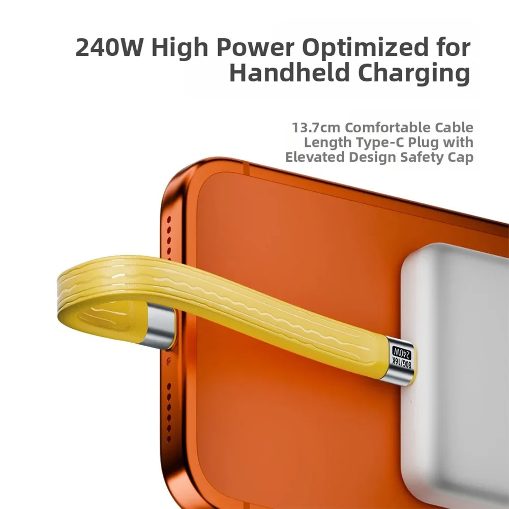 USB 4.0 Fast Charging Cable 240W Power 80Gbps Data & 16K Video USB 4.0 Fully Compatible Soft Board Cable Charge Extension Cable