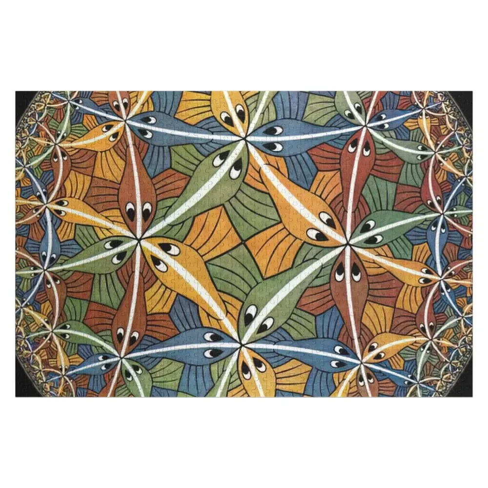 

Circle Limit III by M.C. Escher Jigsaw Puzzle Wooden Adults Wooden Boxes Puzzle