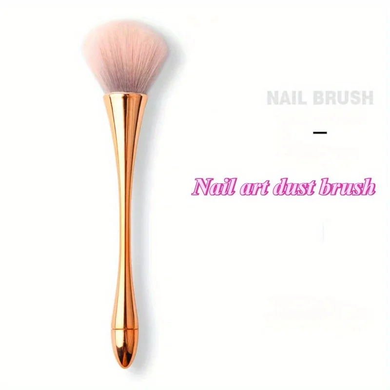 5 Colors Nail Dust Brush Set, Large Powder Brush for Acrylic Nail Art, Makeup Blush Brush, Cleaning Brush for Dip Powder