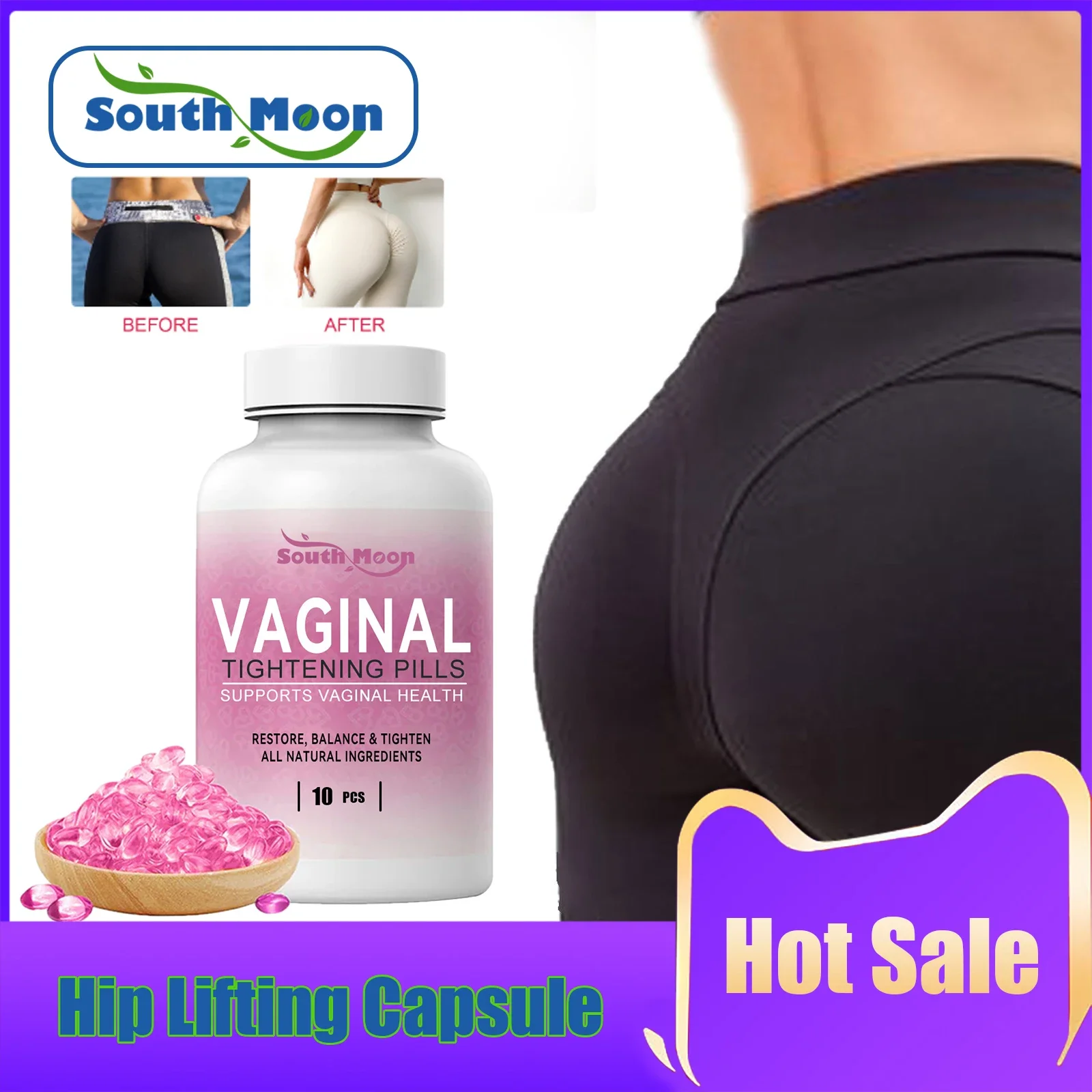 Hip Lifting Capsule Sexy Buttock Enlargement Shaping Tightening Prevents Sagging For Bigger Butt Enhancement Create Women Curves