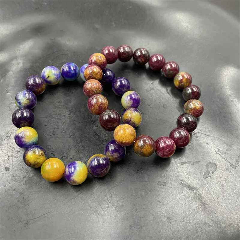 

12 мм цветной нефритовый круглый нефритовый браслет из бисера, браслет для женщин, модный темперамент, универсальный для путешествий