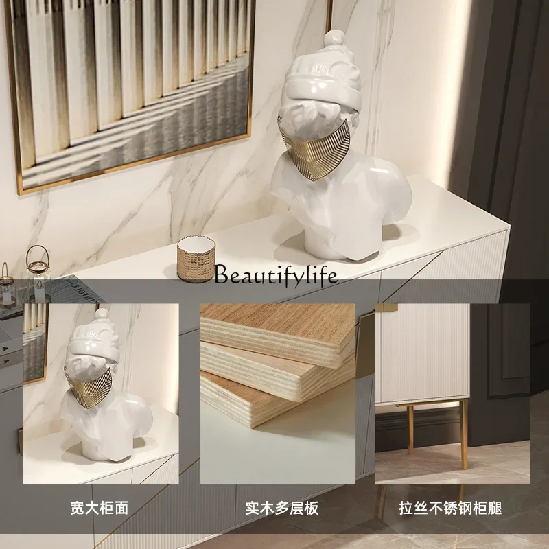 *Modern light luxury door cabinet Italian decoration Nordic storage shoe cabinet