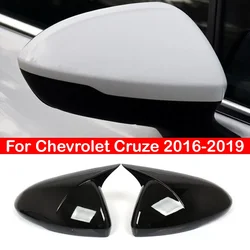 For Chevrolet Cruze 2016-2019 Car Rearview Side Mirror Cover Wing Cap Sticker Exterior Door Rear View Case Trim Shell Housing