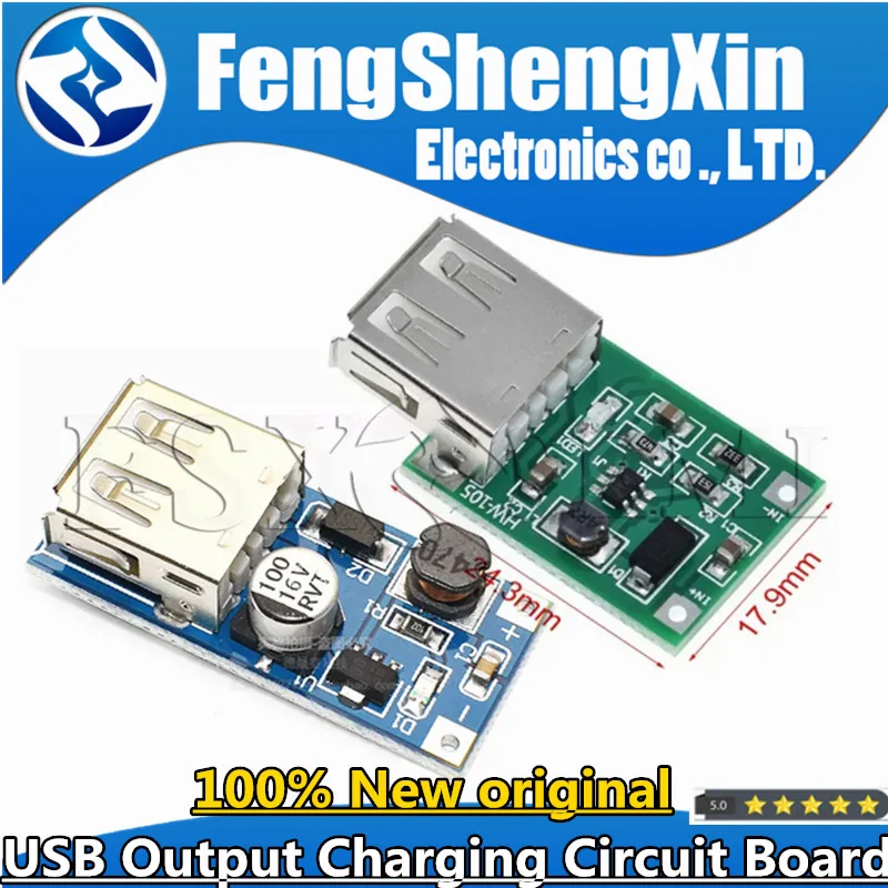 DC-DC 0.9V-5V to 5V 600mA Power Bank Step-Up Boost Converter Module USB Output Charging Circuit Board Voltage Supply