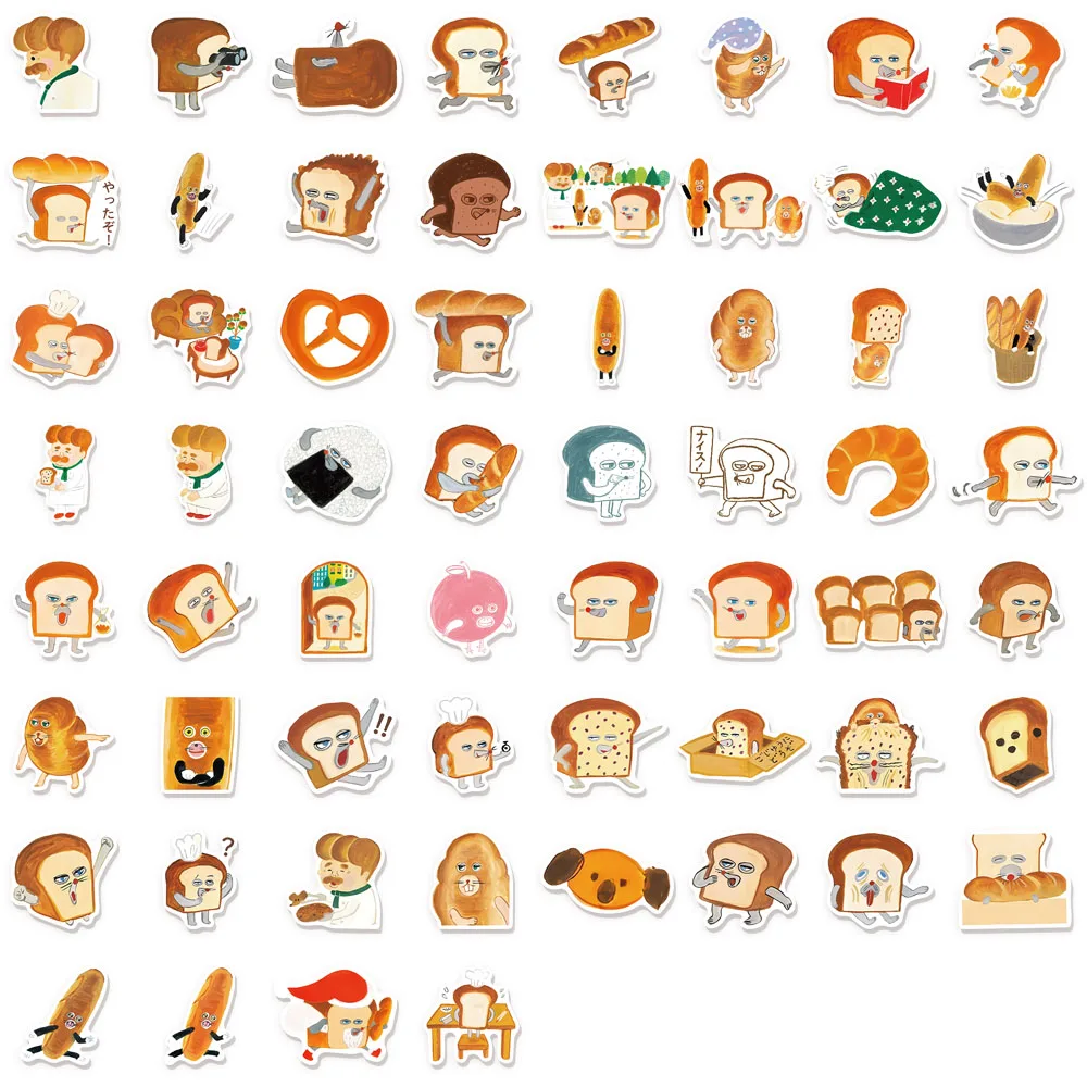 60PCS Bread Thief Character Graffiti Stickers DIY Luggage Notebook Water Cup Computer Waterproof Stickers