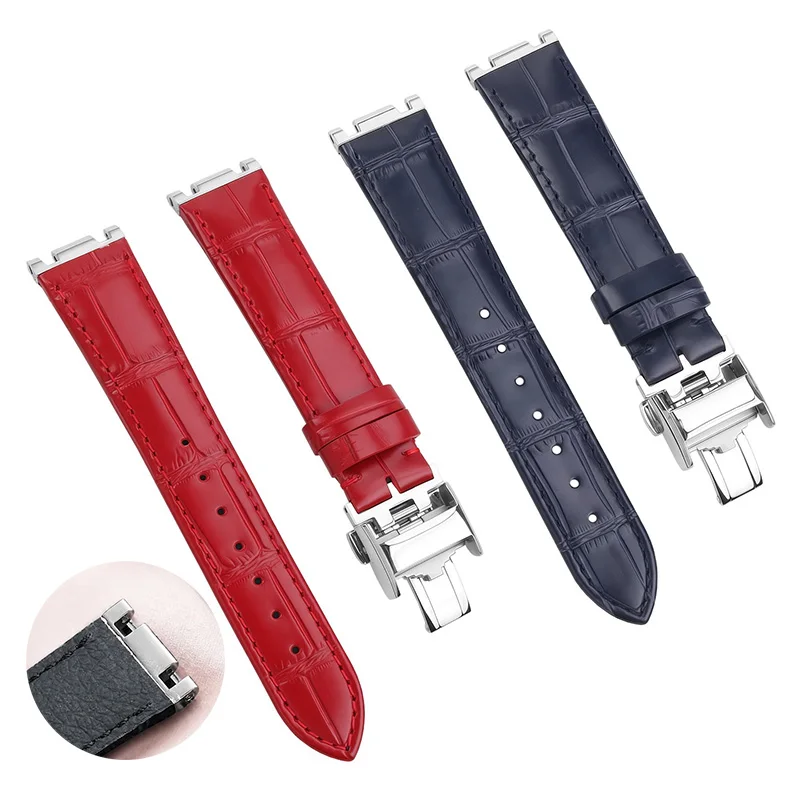 For Lon-gines Leather Strap Heart Moon Elegant Series L8111 112 Special Women's Watch Strap Cowhide Leather Watchband 18mm