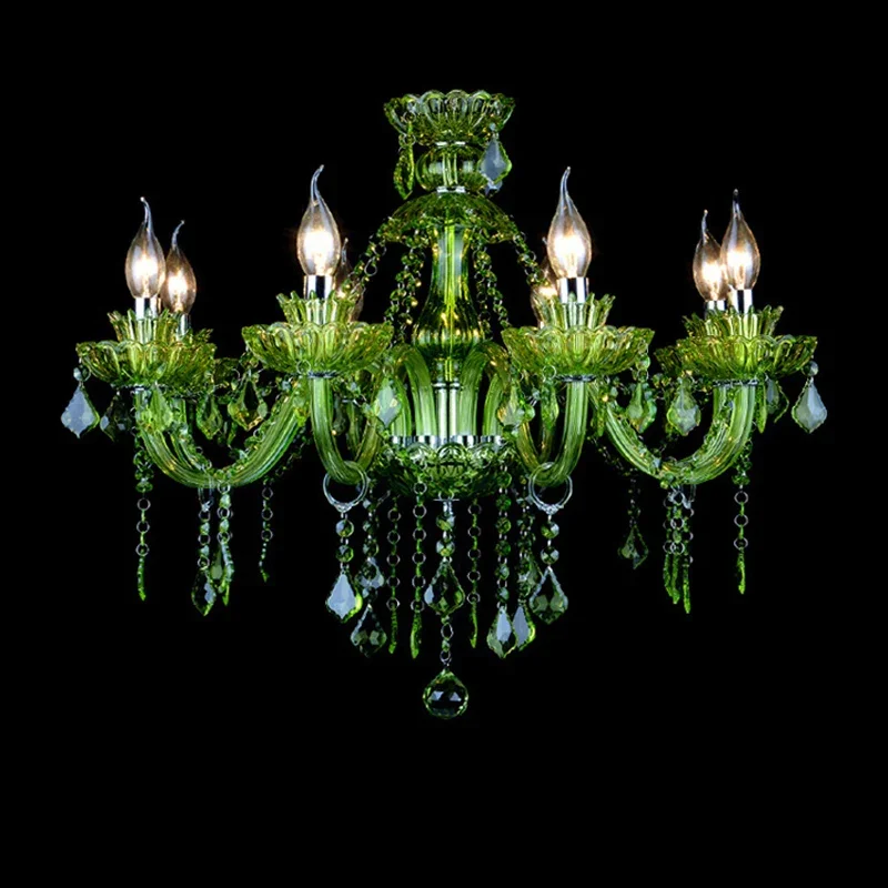 European Luxury Crystal Ceiling Chandelier LED Candle Pendent Lamp for Hotel Restaurant Coffee Shop Living Room Decor Droplight