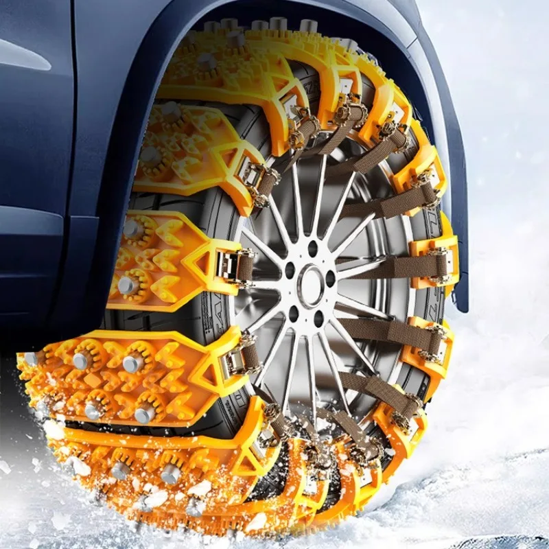 سلسلة إطارات السيارة العالمية المضادة للانزلاق لا حاجة لإطارات السيارات جاك سلاسل الثلج الخارجية ملحقات صيانة التنظيف في حالات الطوارئ