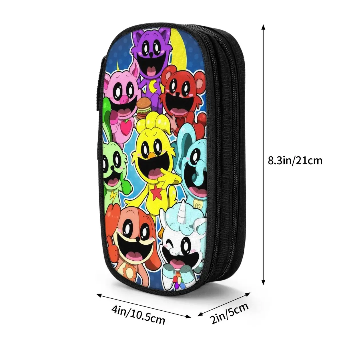 Imagem -06 - Kawaii dos Desenhos Animados Anime Grande Capacidade Lápis Case Pen Holder Bolsa Lápis Cosméticos Bonito Bolsa de Estudante Material Escolar