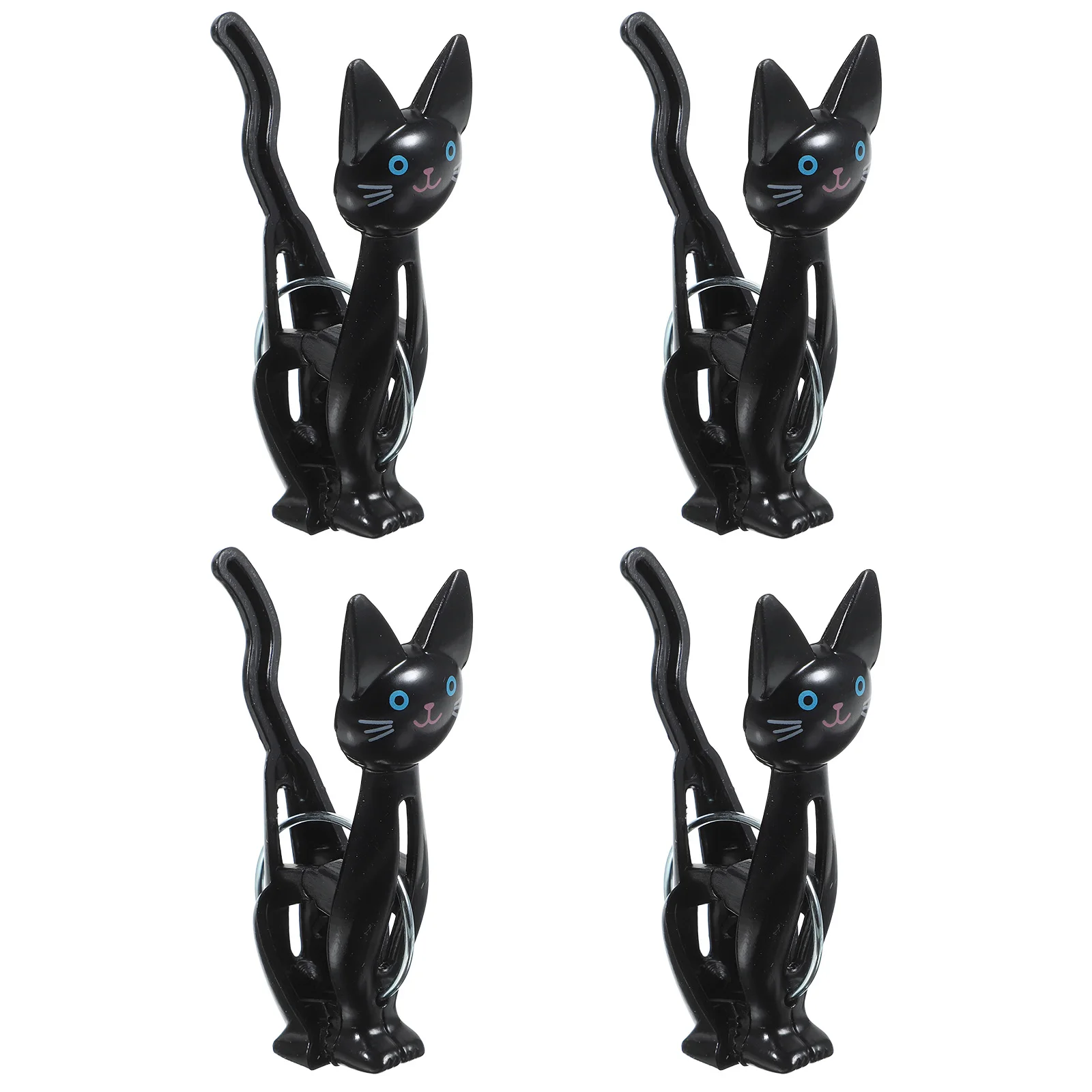 

4pcs Black High Elastic Clothespin Windproof Clips Smooth Fabric Protection Versatile Drying Solutions Quilt Towel Garment