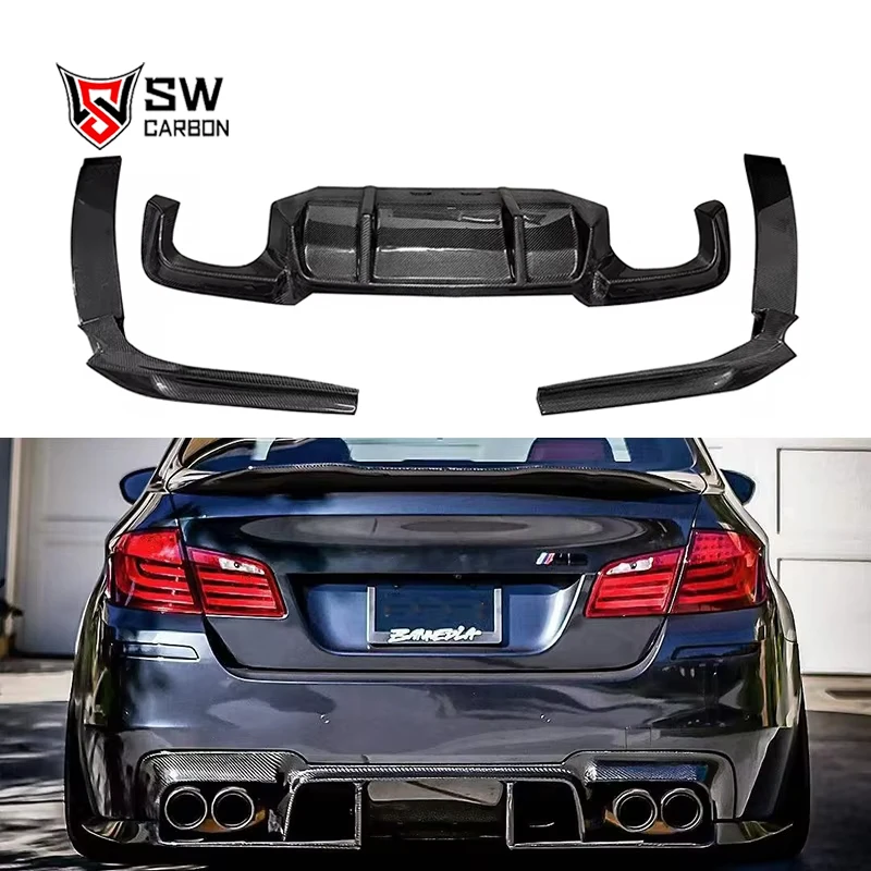 

Carbon Fiber F10 Rear Diffuser for BMW F10 M5 5 Series Rear Bumper Lip Splitter Spoiler Auto Accessories