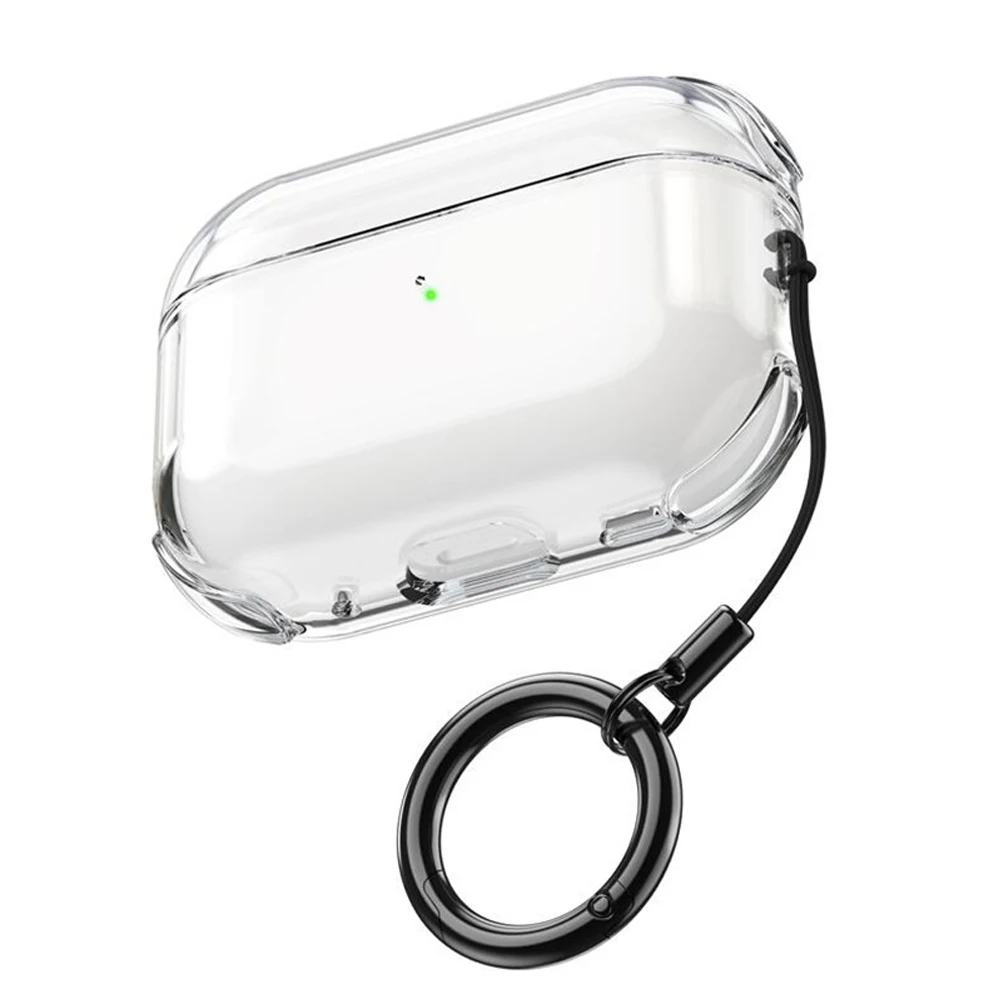 Transparente Hülle für AirPods 4 3 2 1, Business-Kopfhörerhüllen für Apple AirPods Pro 1. und 2. Generation, Schutzhülle mit Haken – Detail 2
