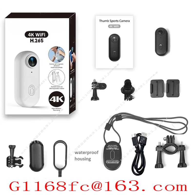 Waterproof WiFi Action Sports 4k Ultra High Definition Wide Angle Video Removable Lens Cover Thumb