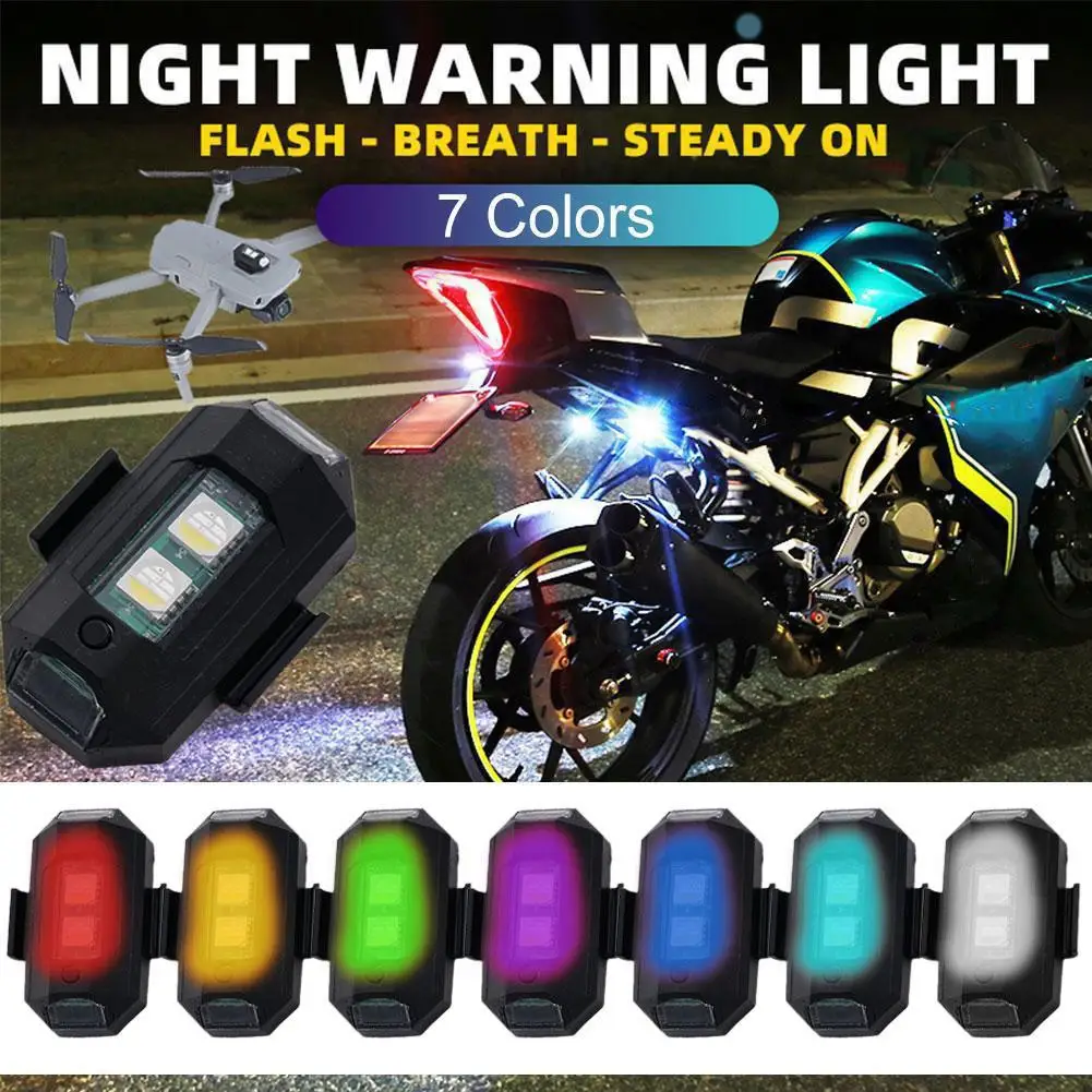 Motorcycle Light Drone Strobe Decorative Flashing Light Night Light Flashing Usb Bicycle Motorcycle Warning Led Signal Mini A6p7