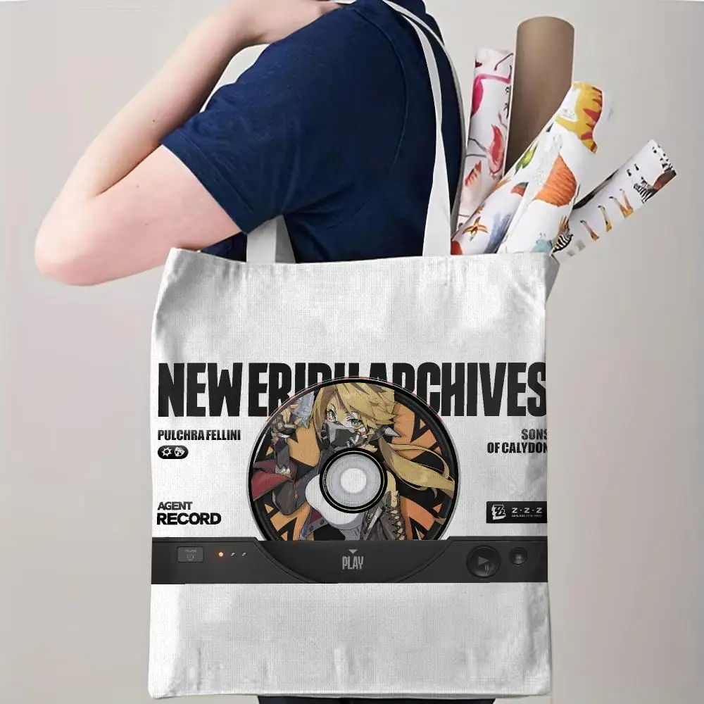 Ellen Joe Zenless Zone Zero Storage Bags Canvas Double-Sided Print Beach Bag Durable Handbag Shoulder Travel Bag Gift