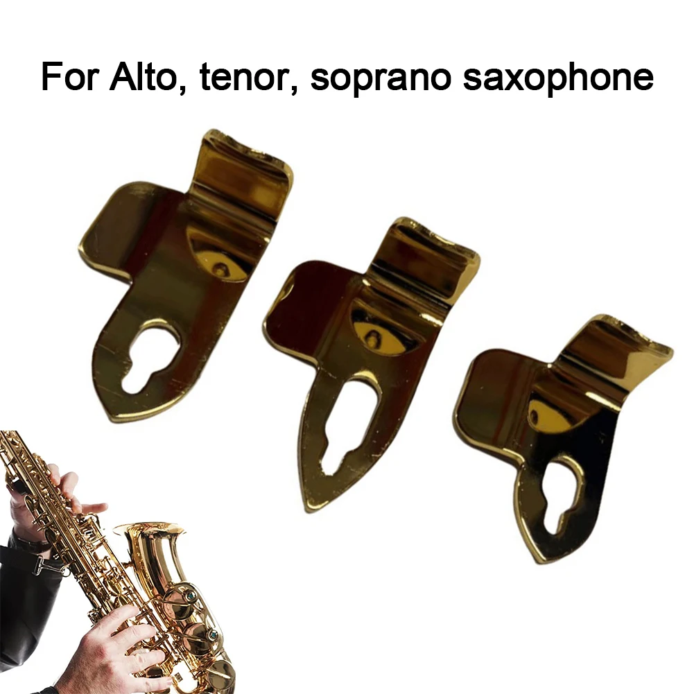 Alto soprano tenor sax resto metal polegar resto para brincando de longo prazo alivia a fadiga resistente a dobrar para saxofone alto