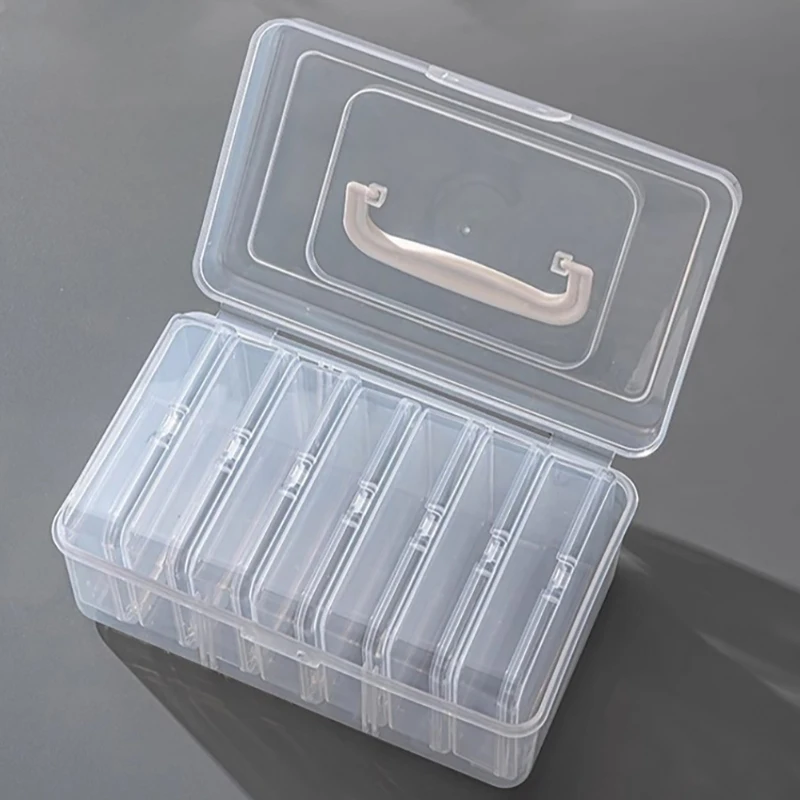 Plastic Handheld Clear Card Organizer Box With Small Box Holds 400+ Cards Tranding Card Collection Box