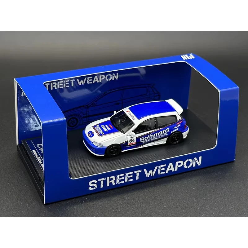 Street Weapon 1:64 EG6 TYPE R Kanjozoku Osaka JDM Racing Diecast Diorama Car Model Collection Miniature Toys