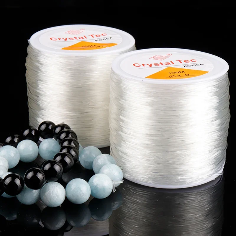 100m Strong Elastic Crystal Beading Thread Cord Jewelry Making Necklace Bracelet DIY Beads Transparent String Stretchable Thread