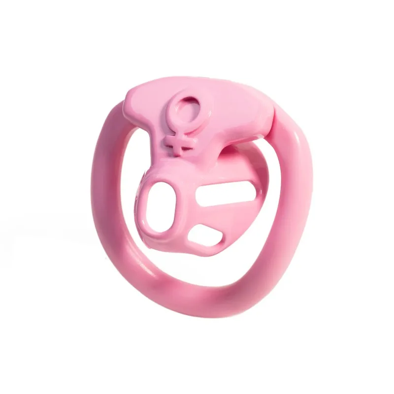 Sissy Mini Chastity Cage Hollow Chastity Lock Pot Lid Lock Male Positive Penis CB Lock Abstinence Restraint with 4 Rings Sex Toy view 4