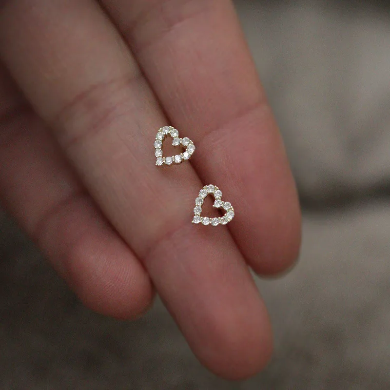 Multiple Style Earrings for Women Mini Zircon Candy Sweet Stud Ear Girls Flower Hypoallergenic Piercing Jewelry Fashion Gifts image 6