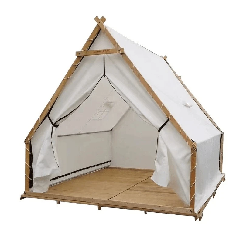 

Internet celebrity triangle wooden house type dining tent outdoor camping scenic B & B hot pot barbecue agritainment camp tent