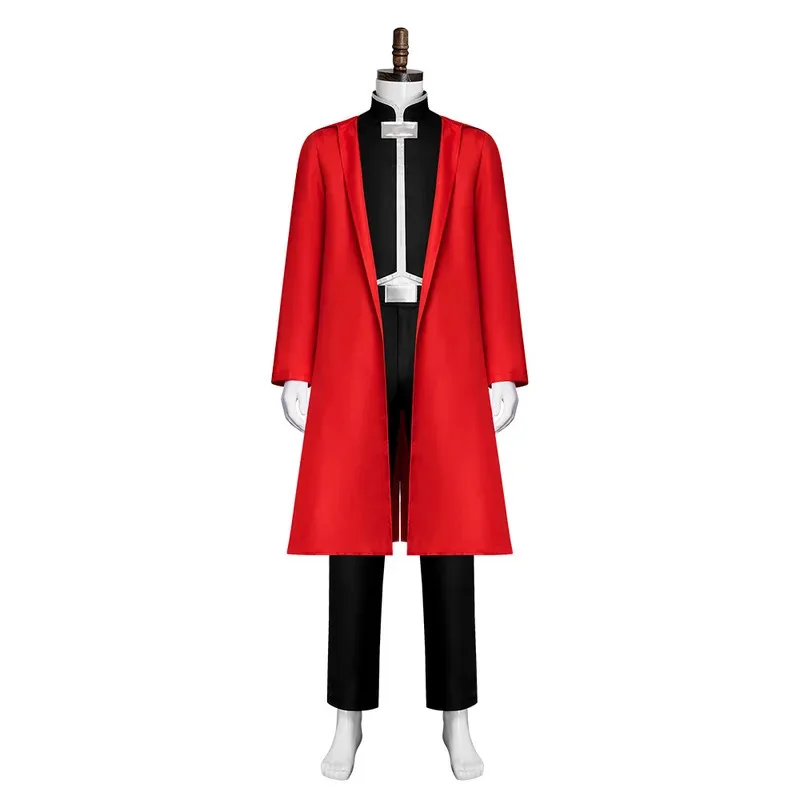 Anime Cos Fullmetal Alchemist Edward Elric Costumes Red Outfit Halloween Christmas Uniform Custom Size Cosplay Costume eo]5