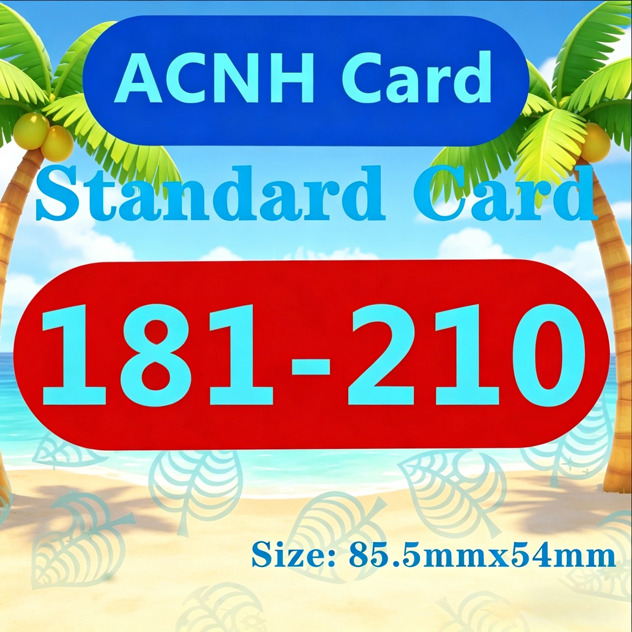 ACNH Card NFC Steady Sense Cards 181-210 Contemporary Layout Portable Relaxation Cards 85.5x54mm