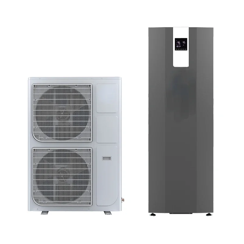 Mini split R32 evi full inverter air source heat pump water heaters 16kw warmepumpe air to water heat pump all in one 200L tank