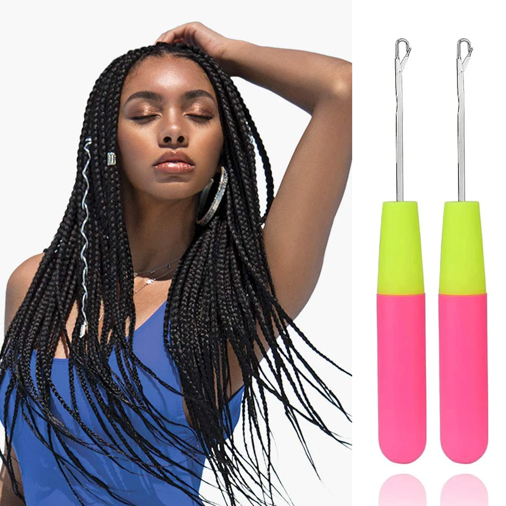 

2/6/10Pc Plastic Latch Hook Crochet Needles Braids Tool For Making Jumbo Braiding And Feather Hair Weaving Extensions