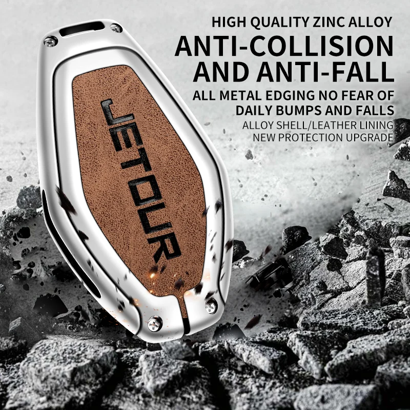 

For Chery JETOUR X70plus X70 X70m X95pro X90plus Zinc Alloy Car Remote Key Case Cover Protector Shell Fob Keychain Accessories