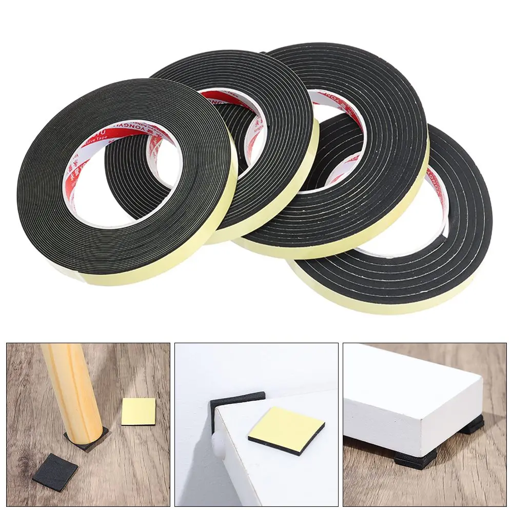 2/5/10M EVA Sponge Rubber Strip Tape Single Sided Adhesive Waterproof Weather Stripping Foam For Kitchen Window Door Seal Strip