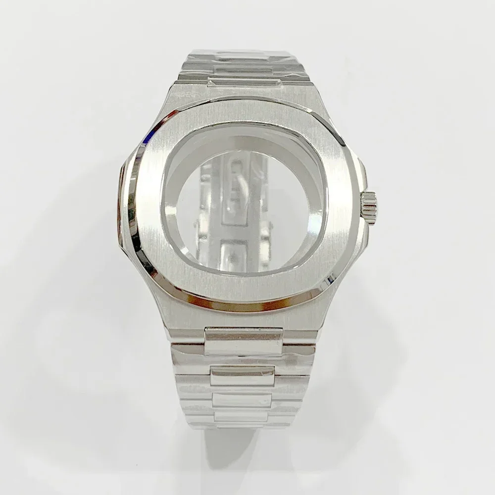 

42mm Square Watch Cases Watchband Parts Sapphire Glass for Modified Nautilus Seiko Nh34 Nh35 Nh36,38 Movement Dial Waterproof