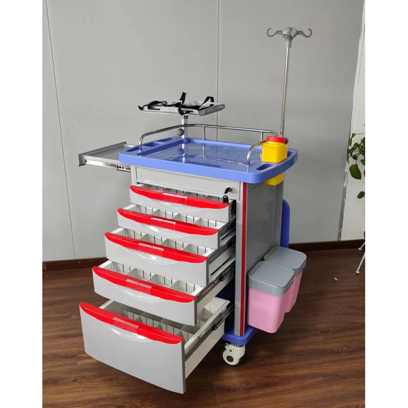 custom.Factory  Price Hospital Serving Trolley Medical Medicine Emergency Trolley with Drawers - view 4