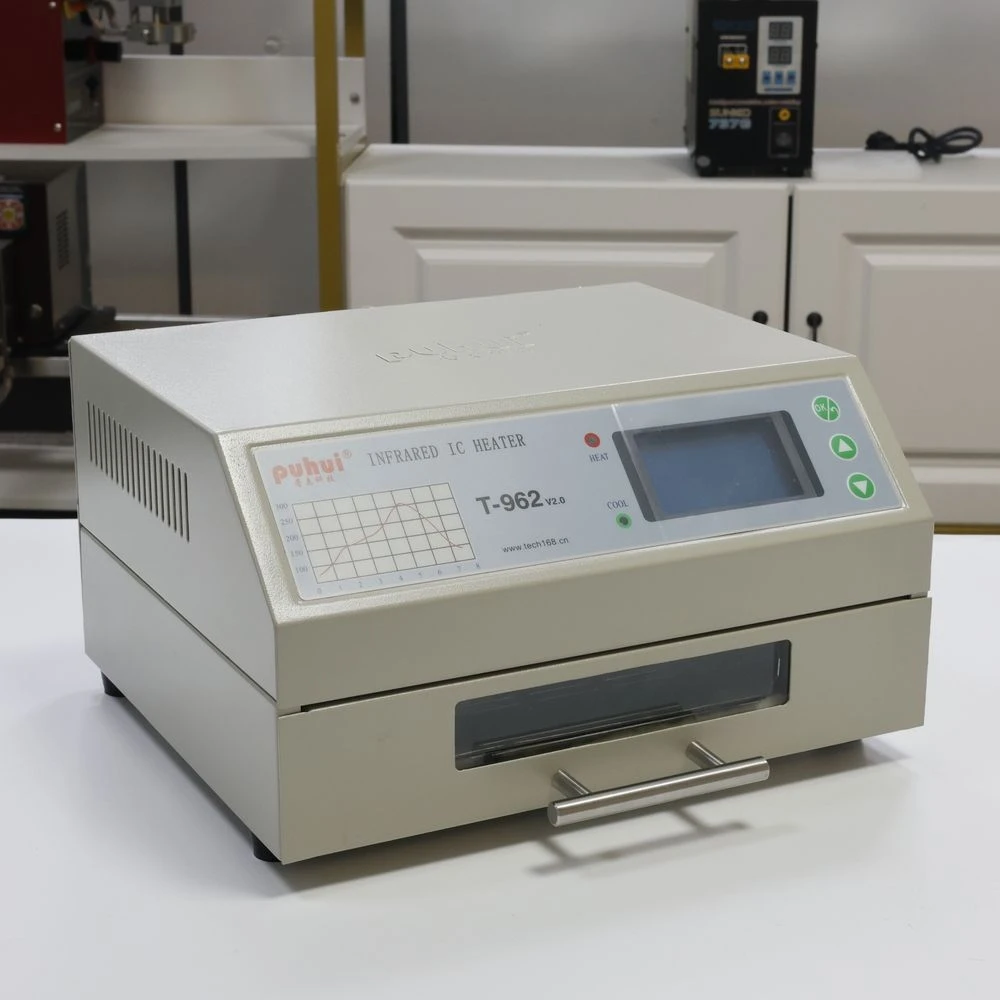 Soldadura Occus T-962 T962 horno de reflujo calentador IC infrarrojo máquina de soldadura 800W 180x235mm T962 para retrabajo BGA SMD SMT