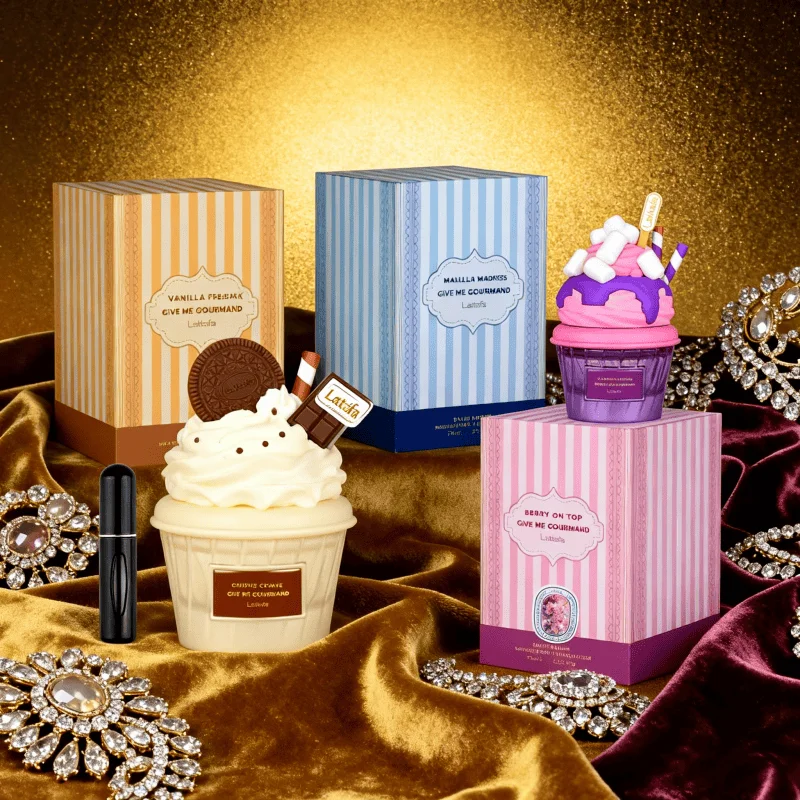مجموعة عطور لاتافا جورماند - عطور متنوعة مستوحاة من الطعام (فانيليا/قهوة/شوكولاتة والمزيد) |   طويلة الأمد أو دي
