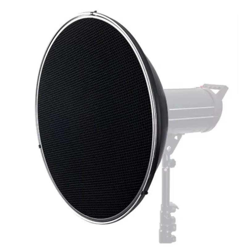 55Cm Beauty Tray Bowens Mounted Silver Inside White Honeycomb Mesh Photo Studio Accessories