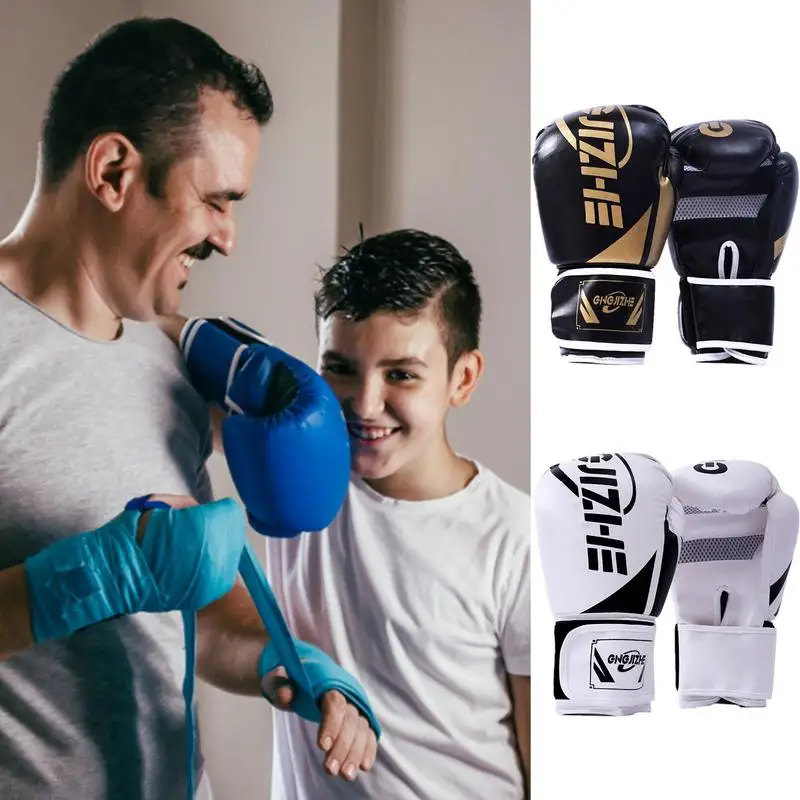 

Children Boxing Training Fighting Gloves PU Leather Boxing Gloves For Punching Bag Kickboxing Muay Thai Fighting Gloves 6/8oz