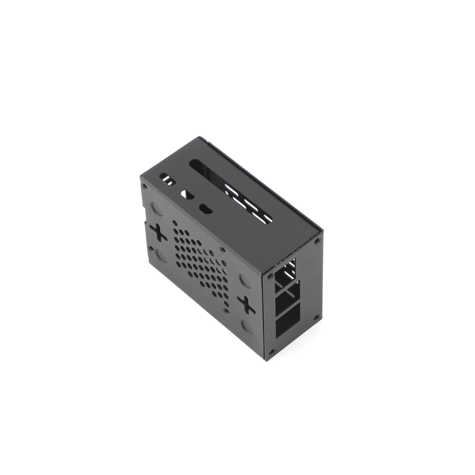 Raspberry Pi 5-metalen beschermhoes - met actieve koelventilator, compatibel voor PCIe naar M.2 SSD-uitbreidingskaart