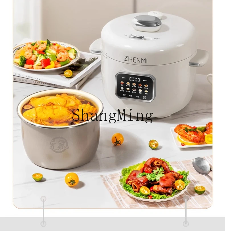 ZYY Haushalt kleiner Doppelgalle 3L großer Kapazität kleiner multifunktionaler elektrischer Schnellkochtopf