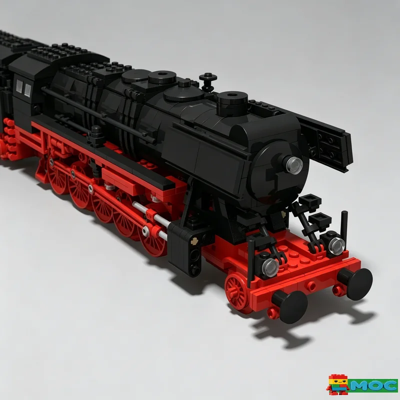 

1346PCS Vintage Black Red Steam Locomotive Train MOC Model Custom DIY Assembly Building Blocks Educational Toy For Birthday Gift