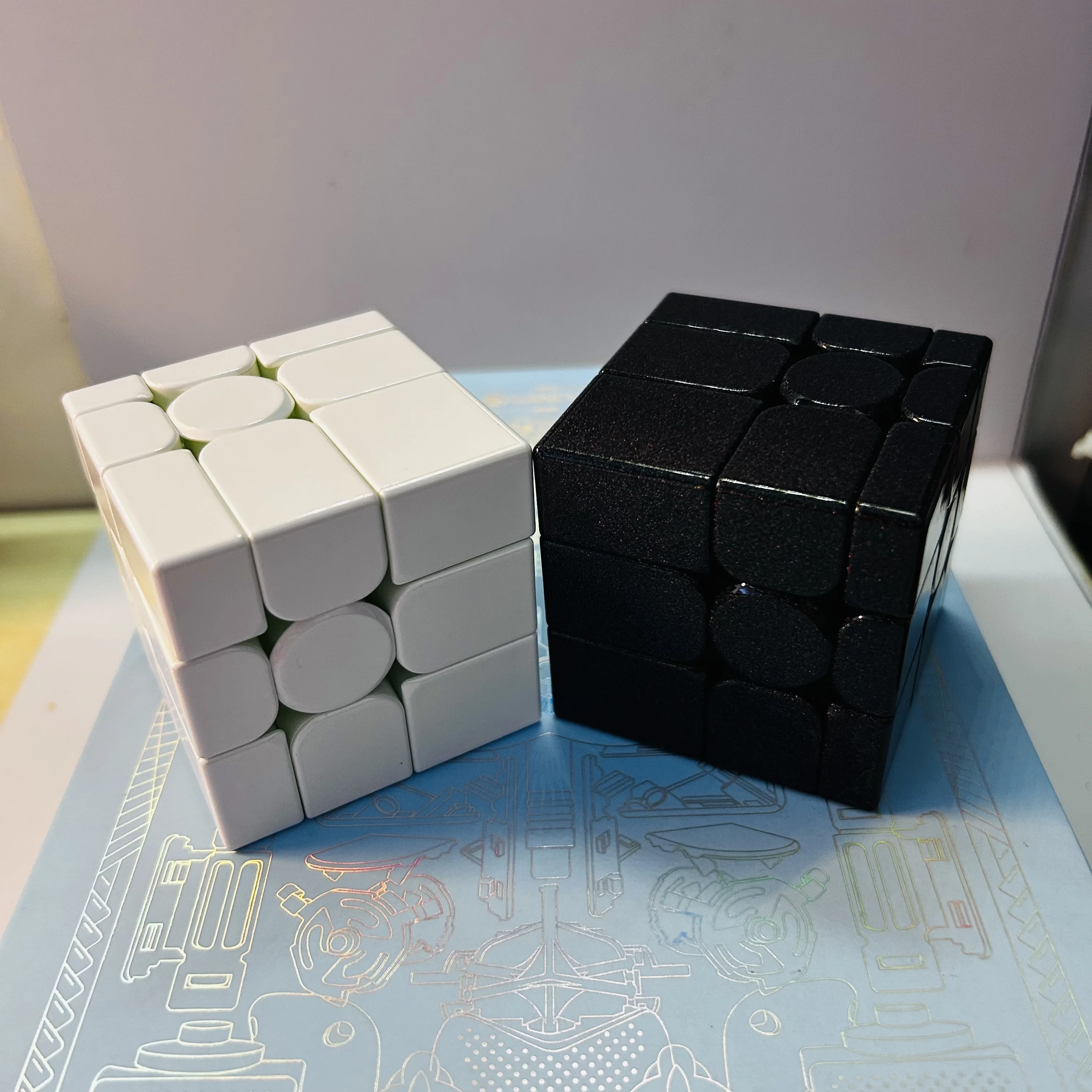Gan 3x3 Mirror M UV Cube Magnetic Professional Puzzle Toys Gan Mirror M Stress Reliever Toys Cube Puzzle