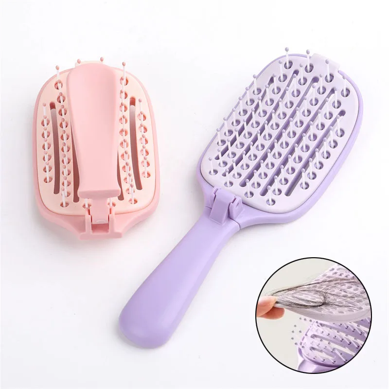 Self-Cleaning Hair Comb Retractable Bristle Air Cushion Massage Brush Anti-Static Detangling Hairbrush for Curly Straight Hair