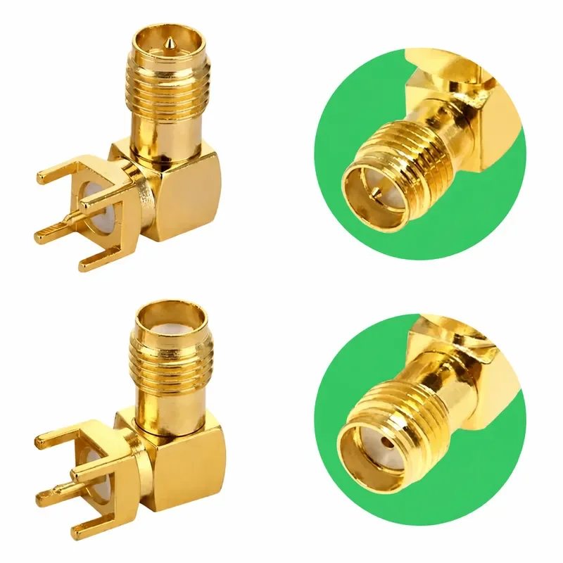5/20/50PCS SMA-KWE SMA Female Plug Adapter Solder Edge PCB Mount Connector Right Angle RF Coaxial