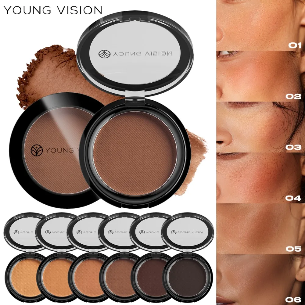 Silky Matte Bronzer Setting Makeup Contour Powder Long Lasting Face Shaping Concealer Dark Contouring 3D Nose Eyeshadow Palette