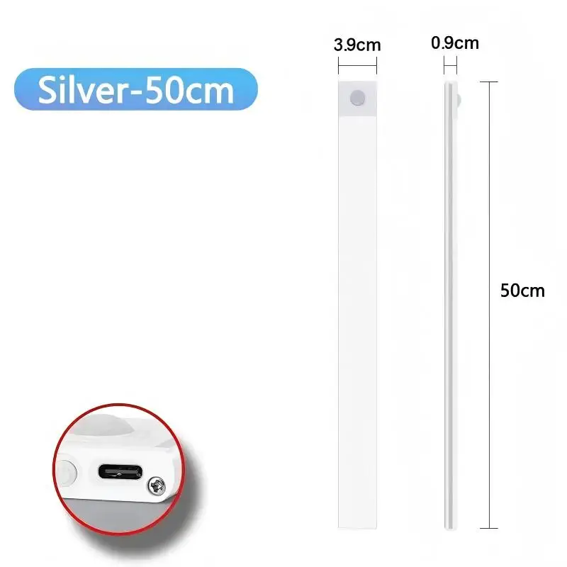 Ultradunne draadloze LED-kastlamp Bewegingssensor USB Type C Oplaadbaar Magnetisch dimbaar 3 kleuren Binnen voor keukengarderobe
