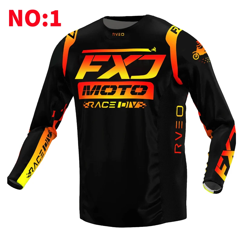 FXJ Children Motocross jersey Off road mx jerseys Dirt Bike Youth Adults racing Enduro MTB Motorcycle Customized name number
