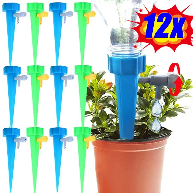 Self-Watering Kits Automatic Drip Irrigation System Kits Plant Watering Spike Device Greenhouse Adjustable Control Water Dripper